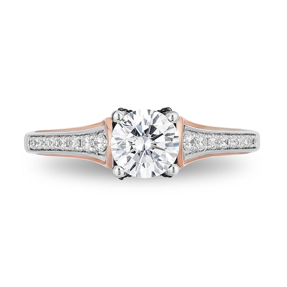 Previously Owned - Enchanted Disney Villains Maleficent 1 CT. T.w. Enhanced Black and White Diamond Engagement Ring