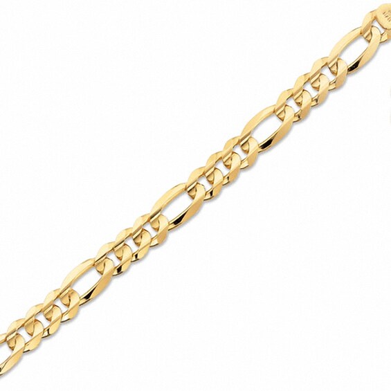 Previously Owned - 8.61mm Concave Figaro Link Bracelet in 10K Gold - 8.5"
