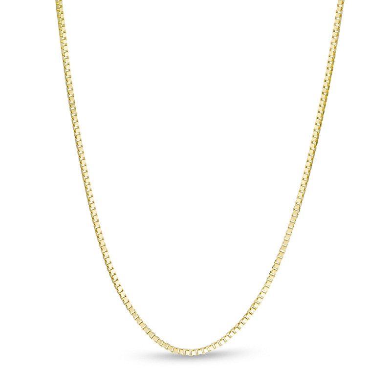 Main Image 1 of Previously Owned - Made in Italy 0.7mm Box Chain Necklace in 10K Gold - 18"