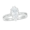 Thumbnail Image 1 of Previously Owned - 1-1/3 CT. T.W. Pear-Shaped Diamond Frame Engagement Ring  in 14K White Gold  (I/I1)