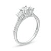 Thumbnail Image 2 of Previously Owned - 1/3 CT. T.W. Diamond Past Present Future® Double Row Engagement Ring in 10K White Gold