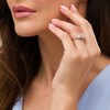 Thumbnail Image 2 of Previously Owned - 1-1/4 CT. T.W. Princess-Cut Diamond Frame Past Present Future® Engagement Ring in 14K Rose Gold