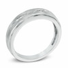 Thumbnail Image 2 of Previously Owned - Men's 1/10 CT. T.W. Diamond Milgrain Wedding Band in 10K White Gold