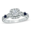 Thumbnail Image 1 of Previously Owned - Vera Wang Love Collection 3/4 CT. T.W. Diamond and Blue Sapphire Ring in 14K White Gold