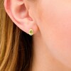 Thumbnail Image 2 of Previously Owned - Oval Peridot and 1/10 CT. T.W. Diamond Frame Stud Earrings in 10K Gold