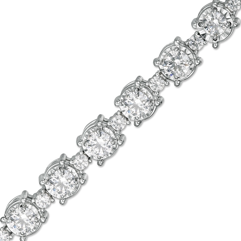 Main Image 1 of Previously Owned - 5 CT. T.W. Composite Diamond Line Bracelet in 10K White Gold