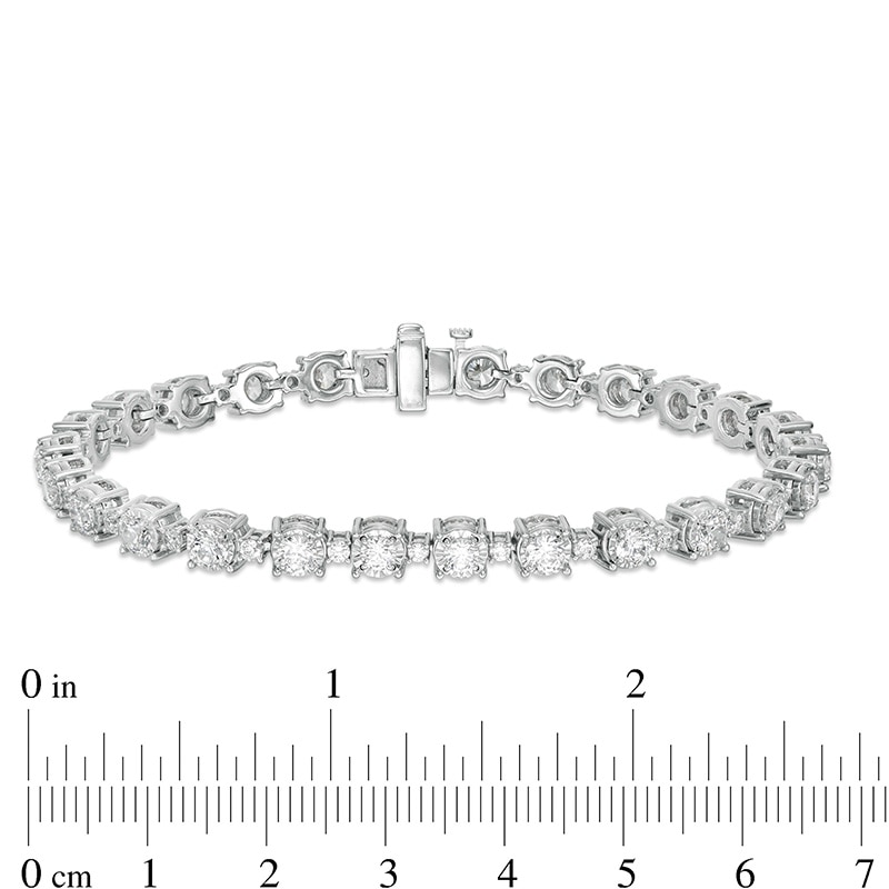Main Image 4 of Previously Owned - 5 CT. T.W. Composite Diamond Line Bracelet in 10K White Gold