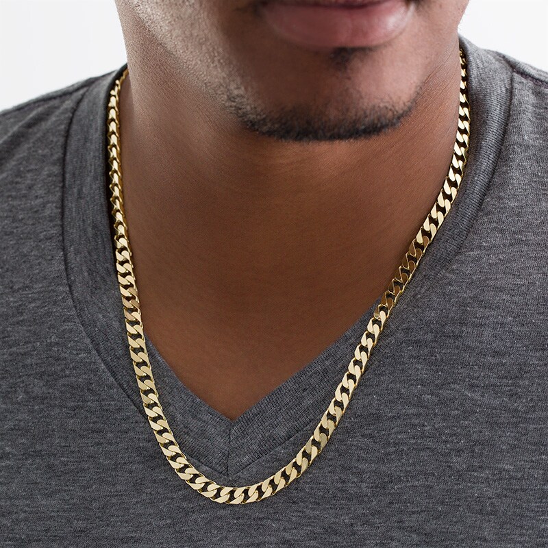 Previously Owned - Men's Solid Curb Chain Necklace in 10K Gold - 22"
