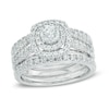 Thumbnail Image 1 of Previously Owned - 1-1/5 CT. T.W. Diamond Frame Three Piece Bridal Set in 14K White Gold