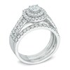 Thumbnail Image 2 of Previously Owned - 1-1/5 CT. T.W. Diamond Frame Three Piece Bridal Set in 14K White Gold