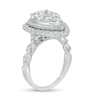 Thumbnail Image 2 of Previously Owned - 2 CT. T.W. Composite Diamond Pear-Shaped Frame Engagement Ring in 14K White Gold