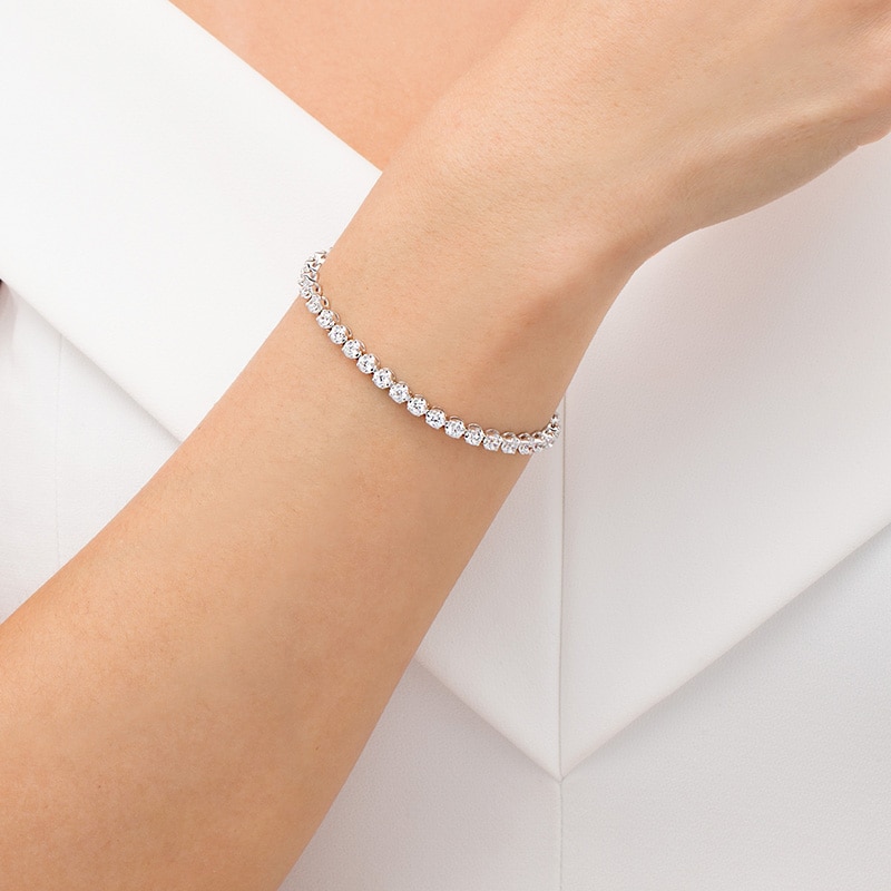 Previously Owned - Marilyn Monroe™ Collection 4 CT. T.W. Diamond Tennis Bracelet in 10K White Gold