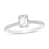Thumbnail Image 0 of Previously Owned - 3/4 CT. T.W. Emerald-Cut Diamond Frame Engagement Ring in 14K White Gold