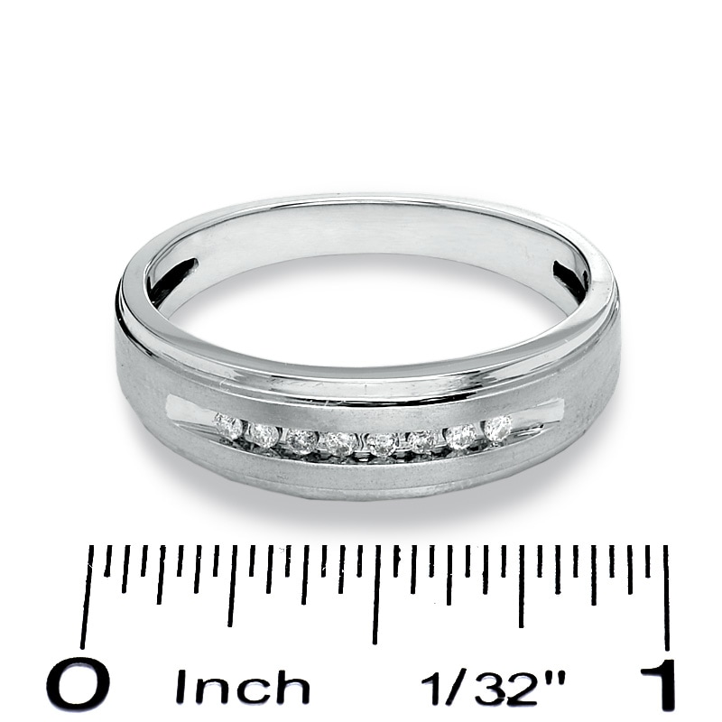 Main Image 3 of Previously Owned - 1/10 CT. T.W. Diamond Wedding Band in 10K White Gold