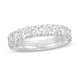Previously Owned - 2 CT. T.W. Diamond Ten Stone Band in 14K White Gold