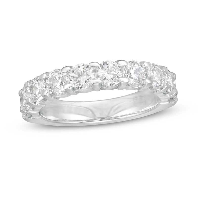 Main Image 1 of Previously Owned - 2 CT. T.W. Diamond Ten Stone Band in 14K White Gold