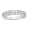 Thumbnail Image 1 of Previously Owned - 1/15 CT. T.W. Diamond Vintage-Style Braid Band in 10K White Gold