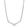 Thumbnail Image 1 of Previously Owned - 4 CT. T.W. Diamond Riviera Necklace in 10K White Gold - 17"