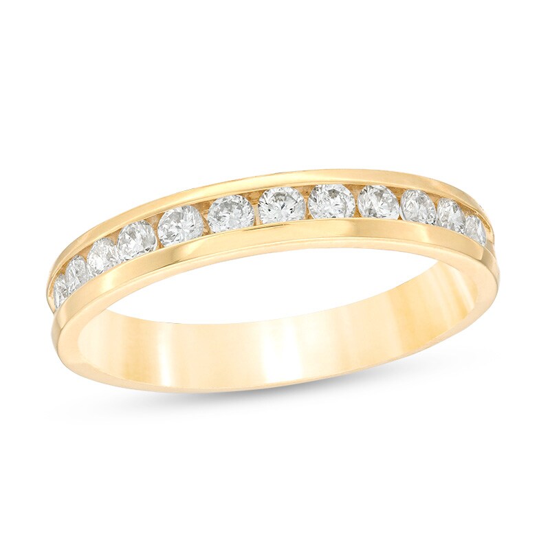 Main Image 1 of Previously Owned - 1/2 CT. T.W. Diamond Channel Band in 14K Gold