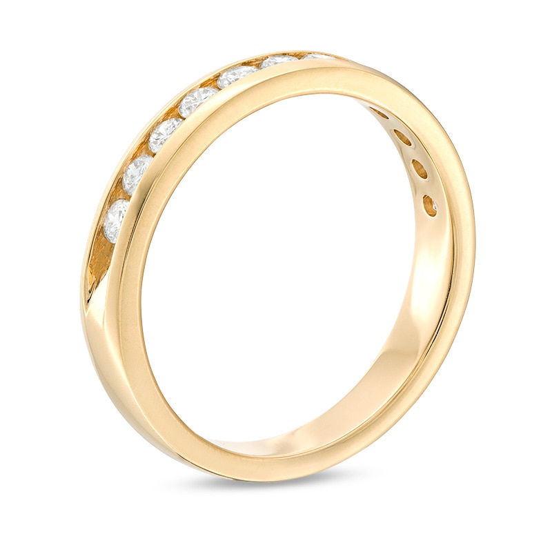 Main Image 2 of Previously Owned - 1/2 CT. T.W. Diamond Channel Band in 14K Gold