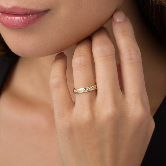 Previously Owned - 1/2 CT. T.w. Diamond Channel Band in 14K Gold