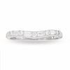 Thumbnail Image 1 of Previously Owned - 1/4 CT. T.W. Round and Baguette Diamond Solitaire Enhancer in 14K White Gold