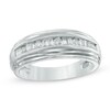 Thumbnail Image 1 of Previously Owned - 1 CT. T.W. Baguette and Round Diamond Alternating Step Edge Band in 14K White Gold