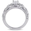 Thumbnail Image 3 of Previously Owned 3/4 CT. T.W. Diamond Vintage-Style Soldered Bridal Set in 10K White Gold