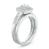 Thumbnail Image 2 of Previously Owned - 1/2 CT. T.W. Princess-Cut Diamond Double Frame Bridal Set in 10K White Gold