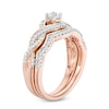 Thumbnail Image 2 of Previously Owned - 1/2 CT. T.W. Diamond Bypass Frame Twist Bridal Set in 10K Rose Gold