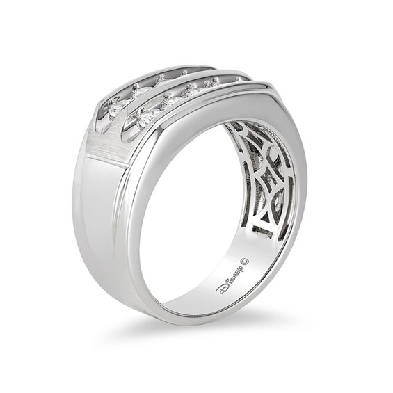 Previously Owned - Enchanted Disney 3/4 CT. T.w. Diamond Two Row Wedding Band in 14K White Gold