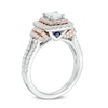 Thumbnail Image 2 of Previously Owned - Vera Wang Love Collection 1-1/5 CT. T.W. Princess Diamond Frame Engagement Ring in 14K Two-Tone Gold