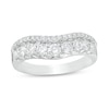 Thumbnail Image 1 of Previously Owned - 1 CT. T.W. Diamond Two Row Contour Band in 14K White Gold