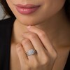 Thumbnail Image 2 of Previously Owned - 1/2 CT. T.W. Composite Diamond Double Cushion Frame Vintage-Style Bridal Set in 10K White Gold