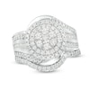 Thumbnail Image 1 of Previously Owned - 1-1/4 CT. T.W. Multi-Diamond Double Frame Bypass Bridal Set in 10K White Gold