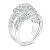 Thumbnail Image 3 of Previously Owned - 1-1/4 CT. T.W. Multi-Diamond Double Frame Bypass Bridal Set in 10K White Gold