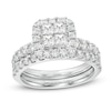 Thumbnail Image 1 of Previously Owned - 2 CT. T.W. Quad Princess-Cut Diamond Frame Bridal Set in 14K White Gold