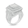 Thumbnail Image 2 of Previously Owned - 3 CT. T.W. Composite Diamond Double Cushion Frame Vintage-Style Engagement Ring in 10K White Gold