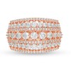 Thumbnail Image 4 of Previously Owned - 2 CT. T.W. Diamond Multi-Row Domed Ring in 10K Rose Gold