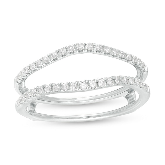 Previously Owned - 1/4 CT. T.w. Diamond Contour Solitaire Enhancer in 10K White Gold