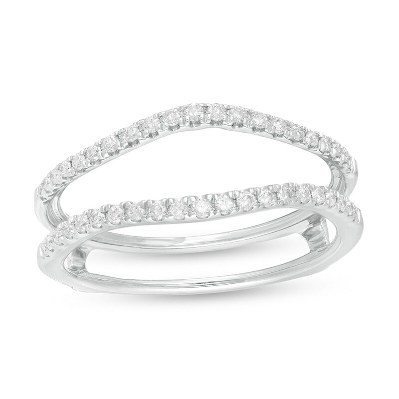 Main Image 1 of Previously Owned - 1/4 CT. T.W. Diamond Contour Solitaire Enhancer in 10K White Gold