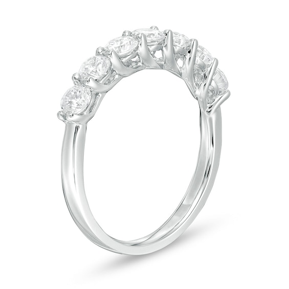 Previously Owned - 1 CT. T.w. Lab-Grown Diamond Seven Stone Anniversary Band in 14K White Gold (F/Si2)