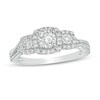 Thumbnail Image 1 of Previously Owned - 1/4 CT. T.W. Diamond Past Present Future® Promise Ring in 10K White Gold