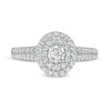 Thumbnail Image 4 of Previously Owned - 1/2 CT. T.W. Diamond Double Oval Frame Engagement Ring in 10K White Gold