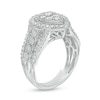 Thumbnail Image 3 of Previously Owned - 1 CT. T.W. Composite Pear Diamond Frame Vintage-Style Engagement Ring in 10K White Gold