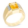 Thumbnail Image 2 of Previously Owned - Men's Octagonal Citrine and Diamond Accent Ring in 10K Gold