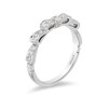 Thumbnail Image 2 of Previously Owned - Enchanted Disney Snow White 1/4 CT. T.W. Diamond Bow Wedding Band in 14K White Gold