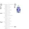 Thumbnail Image 2 of Previously Owned - Oval Tanzanite and Diamond Accent Stud Earrings in 10K White Gold