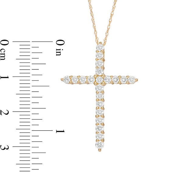 Previously Owned - 1 CT. T.w. Diamond Cross Pendant in 14K Gold