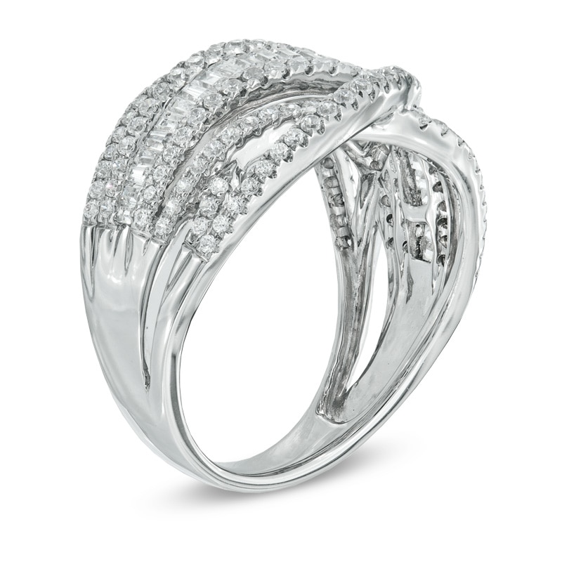 Main Image 2 of Previously Owned - 1 CT. T.W. Diamond Loose Braid Ring in 10K White Gold